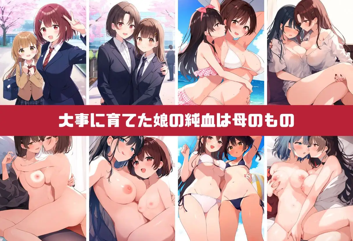 [えっちん]【母娘百合・親子フェラ】母が娘に性教育 レズプレイで我が子を調教し男に紹介 イラスト365枚(シングルマザー、毒親、クンニ、親子丼、ダブルフェラ)