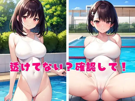 [白蒼羽]美少女J●たちのスク水は絶対脱がさない!プールサイドでの熱々エチエチが止まらない!【CG集】