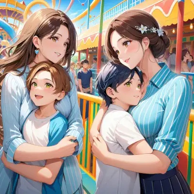 [KnitMom]「ママ友ダブルデート・Mommy Friends: Double Date」KnitMomのイラスト集31弾