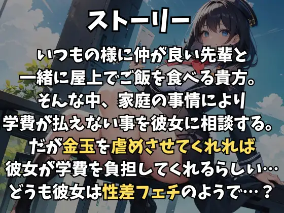 [玉責め屋]憧れの先輩が性差フェチ&玉責め性癖持ち!?～玉責めで悶絶する様子に滅茶苦茶に興奮される!～