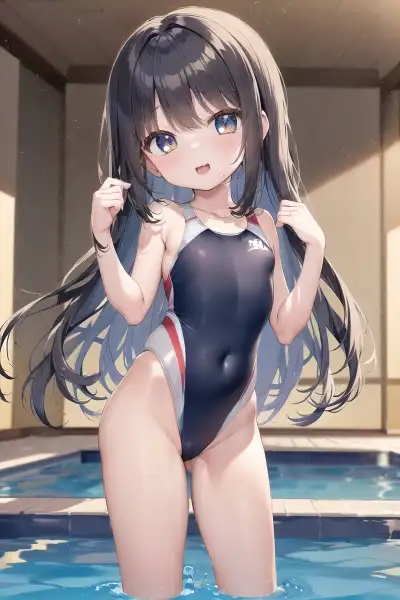 [宮乃森]ロ〇っこ ハイレグ競泳水着