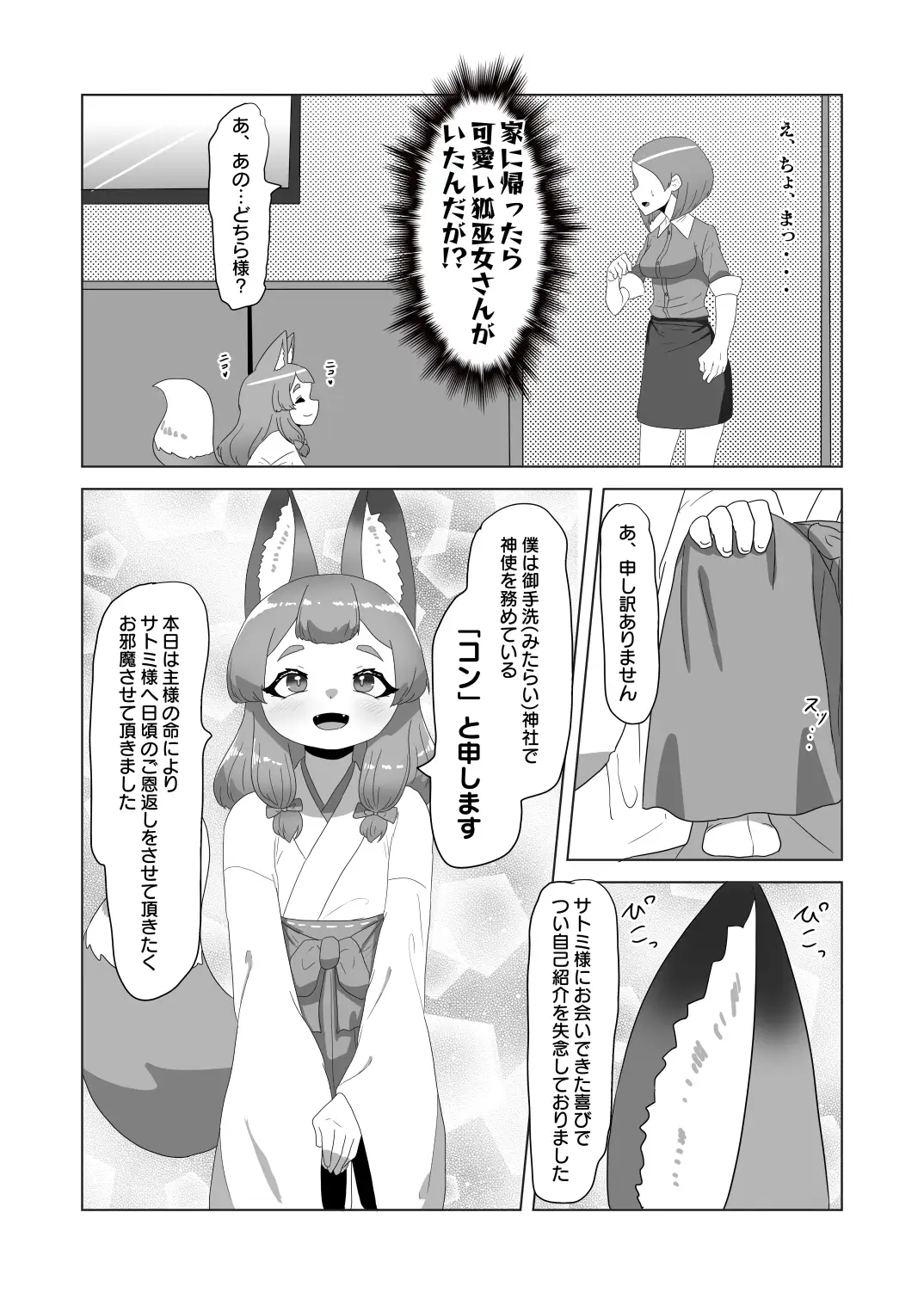 [日々草話]男の狐(娘)はフタナリお姉さんに恩返したい!