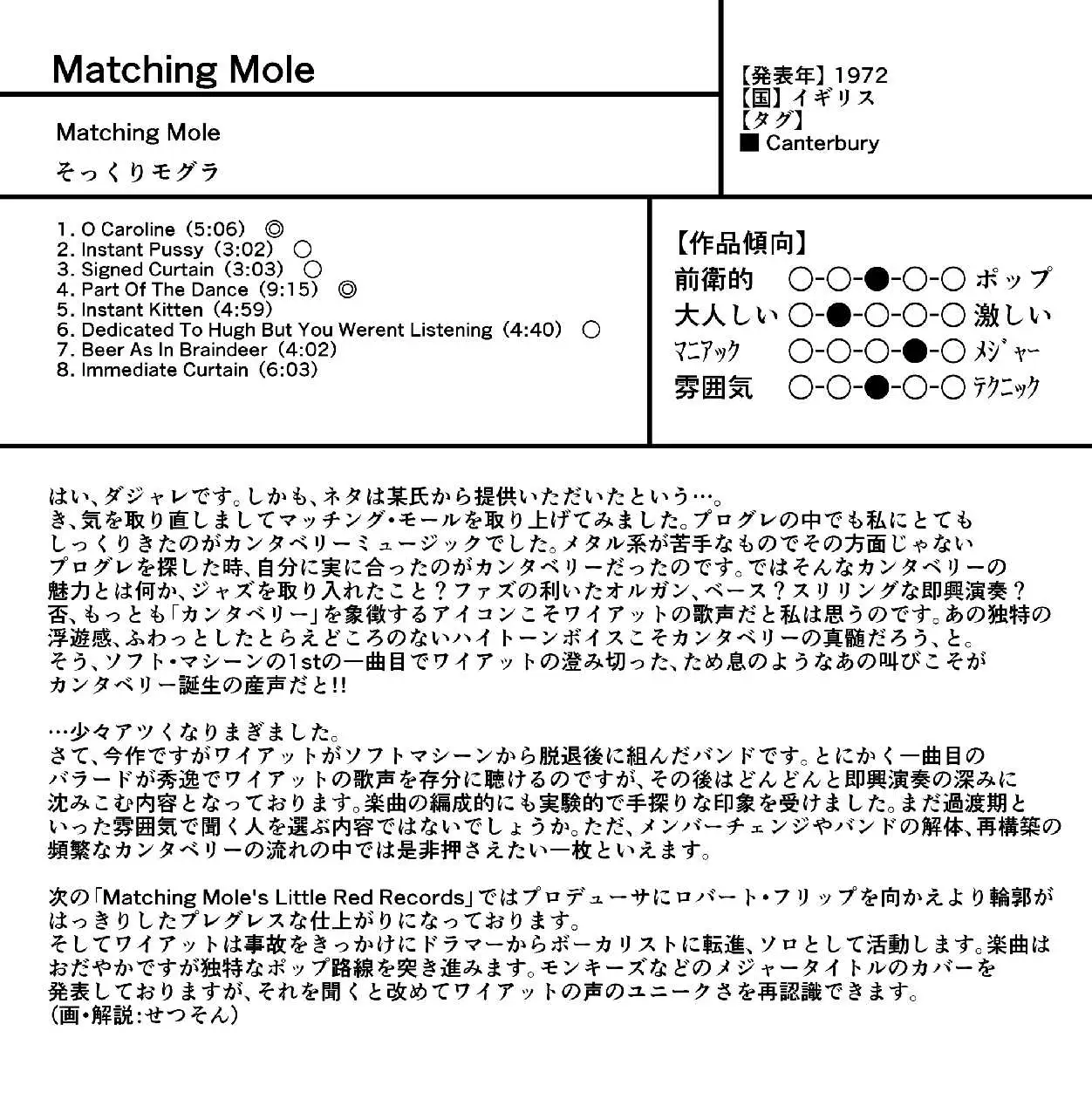 [霜月便り]マッチェングモール