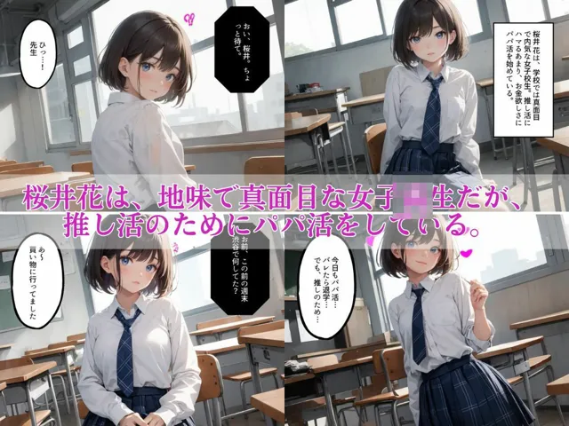 [えちまる。]【80%OFF】パパ活JK分からせ教室【AIマンガ＋画像集】