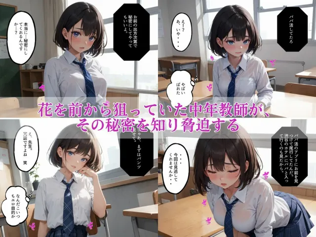 [えちまる。]【80%OFF】パパ活JK分からせ教室【AIマンガ＋画像集】