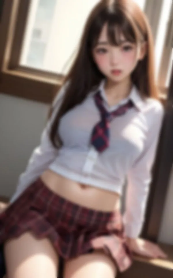 [セクシーAI]可愛らしいピンク色の乳首とおっぱいで誘惑してくるパパ活大好き淫乱女学生