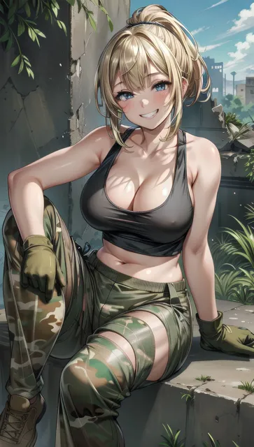 [べりーパイ]【90%OFF】金髪巨乳の軍事体験