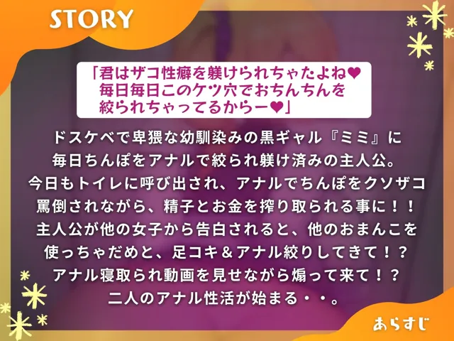 [ドM騎士団]アナル性癖で黒ギャル〜ケツ穴でザコ罵倒躾けされたけど幼馴染のおまんこは君だけのもの〜【ドM向け】【KU100】