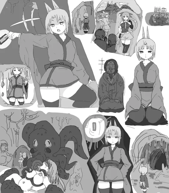 [夢の★世ドナ]【狐娘退魔師、触手に絡めとられ開発される媚体！！連続アクメ快楽堕ち！】田舎の村の妖魔討伐依頼・・・