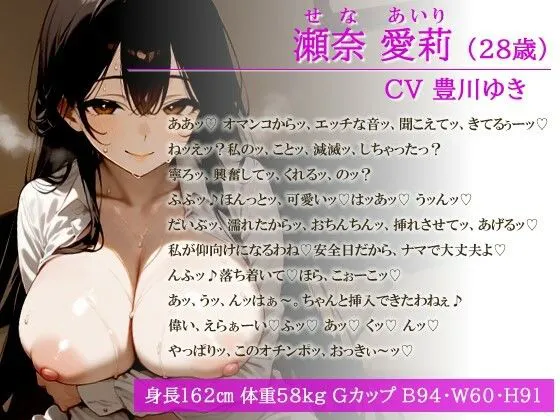 [寝取り寝取られ人妻ボイス]【NTR】猛暑日に憧れの女上司と出張先で急遽相部屋に。童貞の僕は汗ばんだGカップ巨乳に我慢できず朝まで上司を求め続けた【巨乳/人妻/中出し】