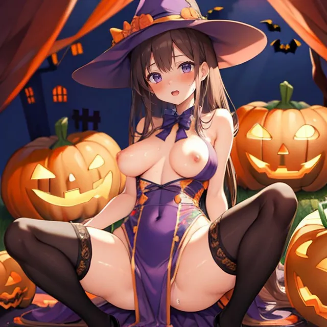 [ほげふが]ちょっとえっちなハロウィン風美少女さん