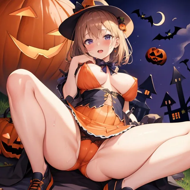 [ほげふが]ちょっとえっちなハロウィン風美少女さん