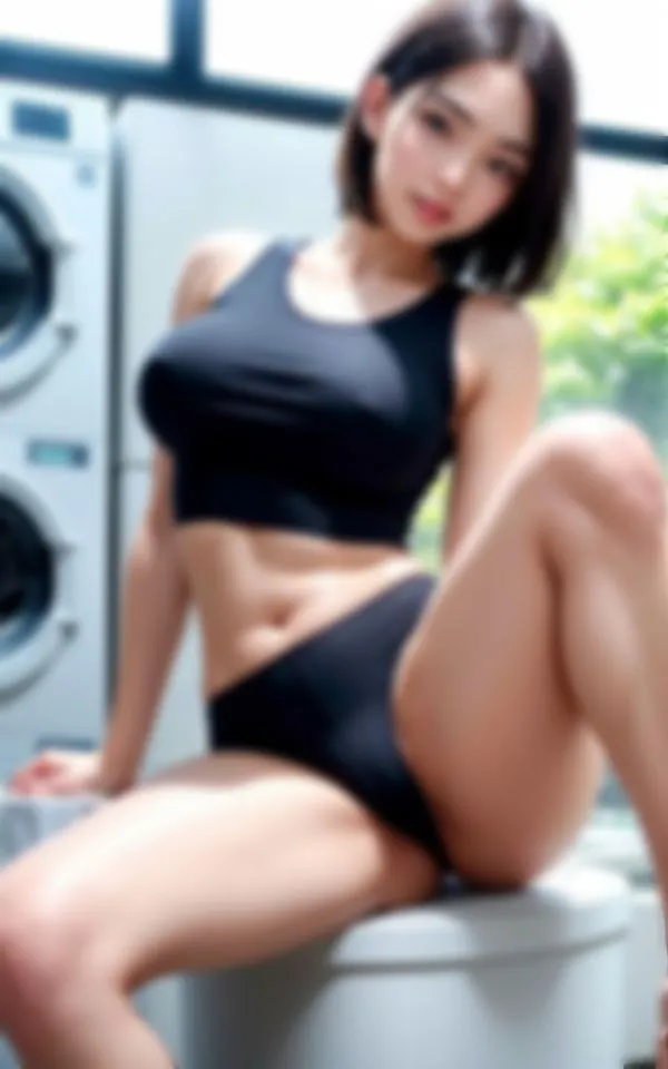 [えいあい.com]【90%OFF】エロすぎる恵体美女がコインランドリーで男を色仕掛け