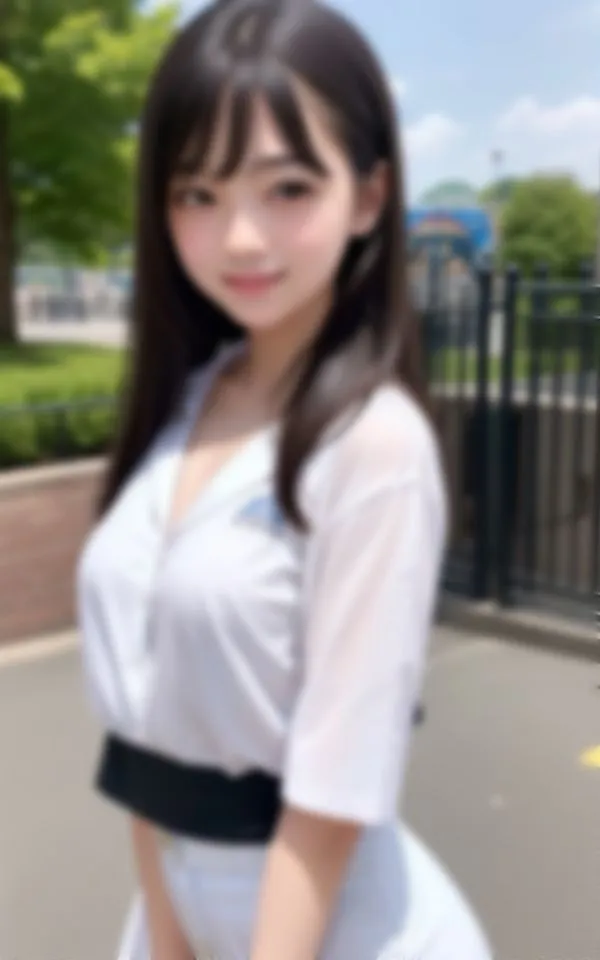 [AIハッピー]テーマパークで露出する淫乱女学生が写真でHなお金稼ぎ