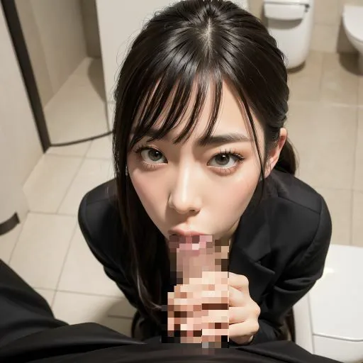 [Realpoi]超美人の新入社員をトイレに連れ込み、強●ご奉仕フェラ