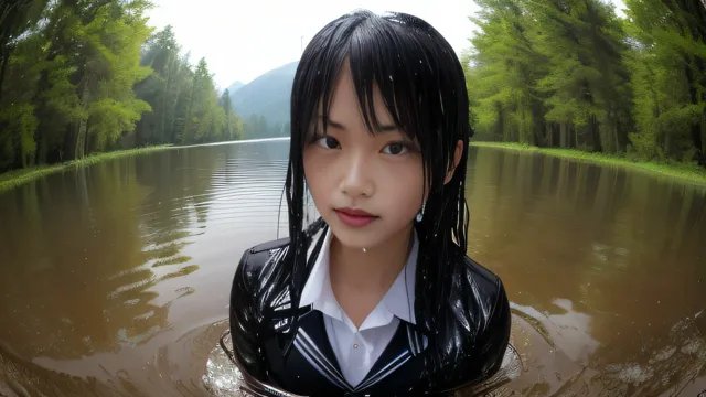[Gugh Gouf Burgers]夏の生娘 汗ばむカラダは川遊びで濡れて… AI写真集