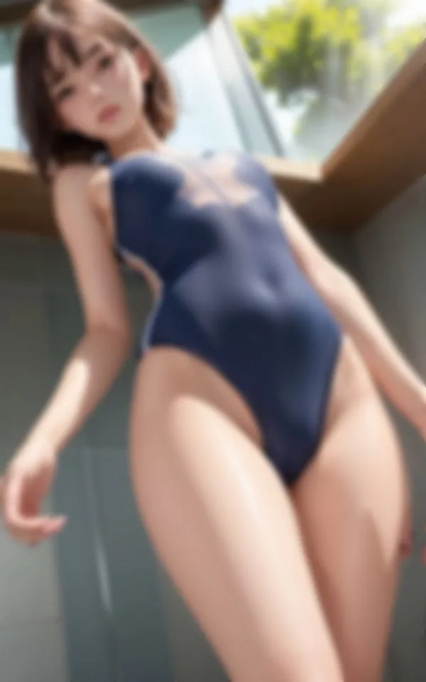 [AI女神]スケスケ水着で誘惑してくるちょっとHな水泳部の後輩ちゃん