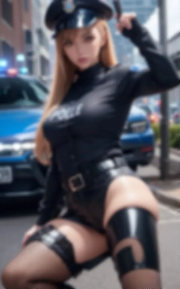 [AI女神]エロすぎる金髪外国人警察官のHな裏写真集99枚