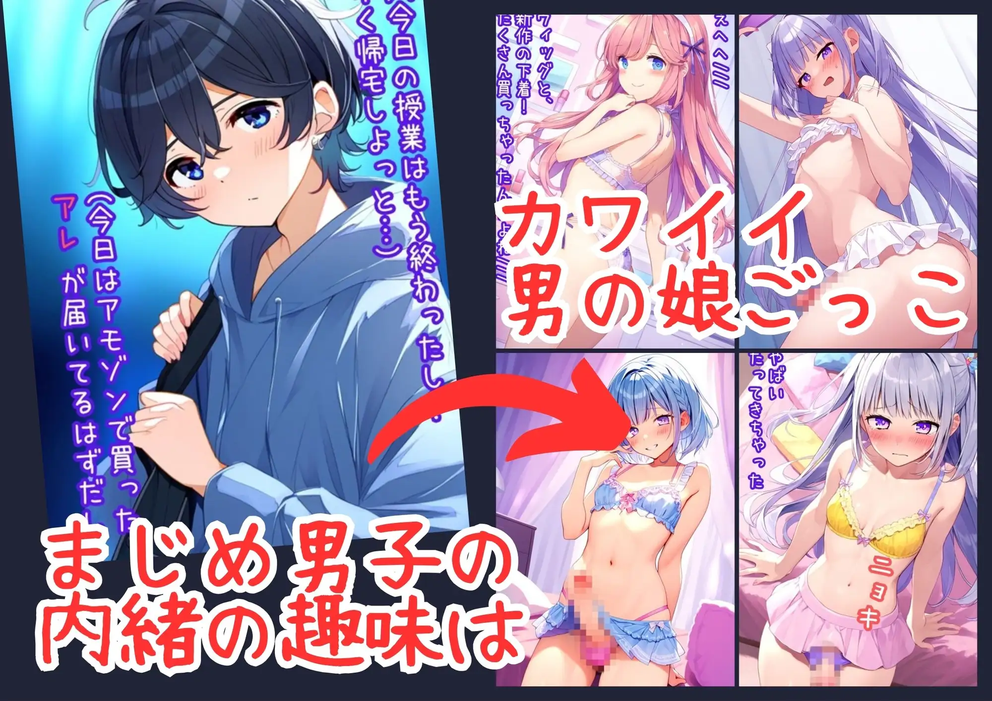 [わんたんめん]【TS女体化まじめ男子・セリフ付】キモおじさんに可愛がられメス化・学園や風俗に紛れ込みビッチの花火を打ち上げる!500枚