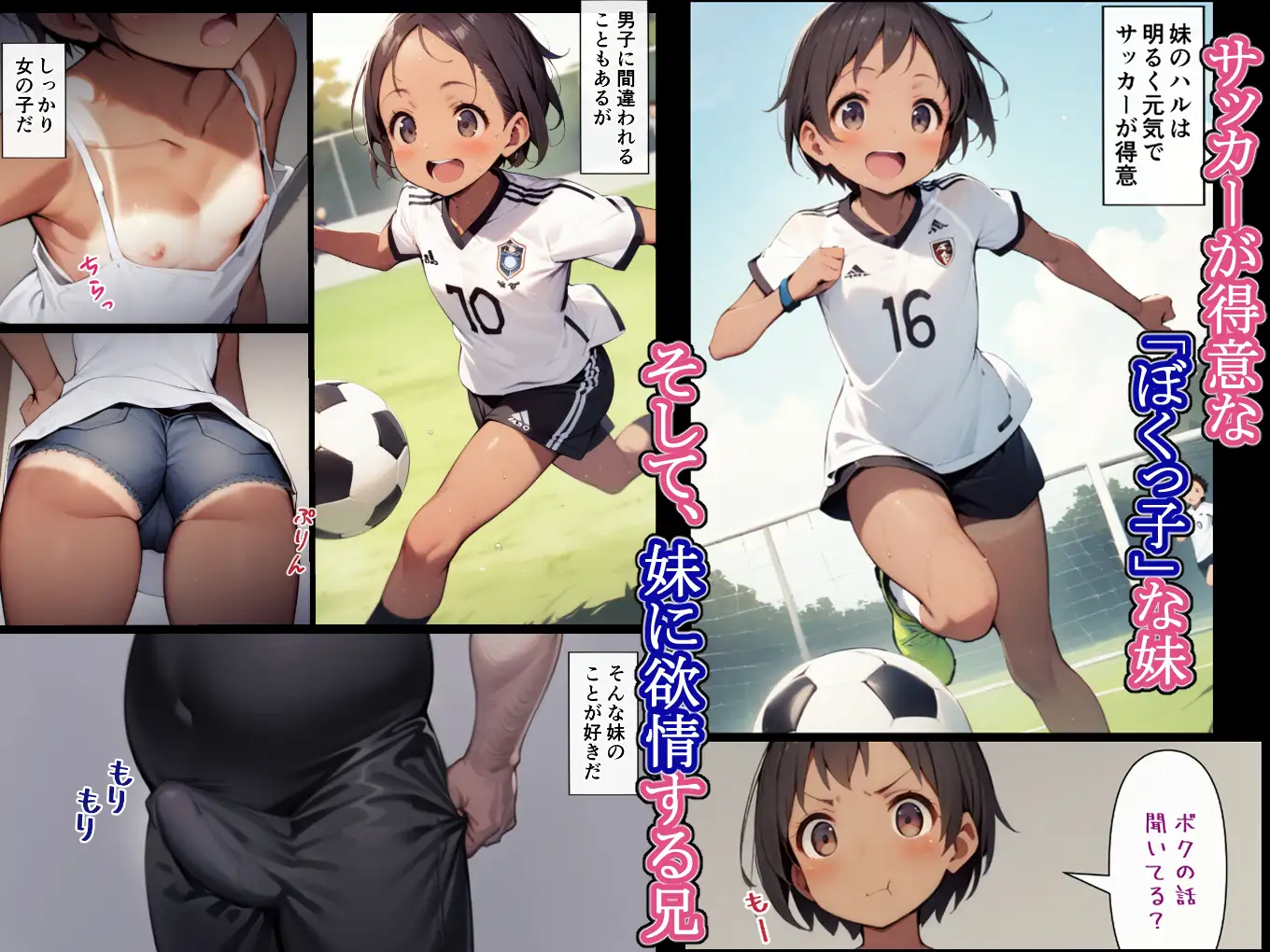 [ちびもーもー]ボクっ娘サッカー少女、メスになる