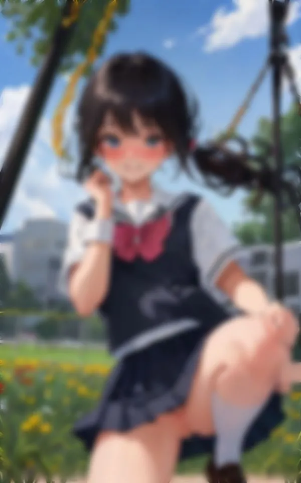 [panpanyama3]公園で遊ぶ無邪気な少女制服編