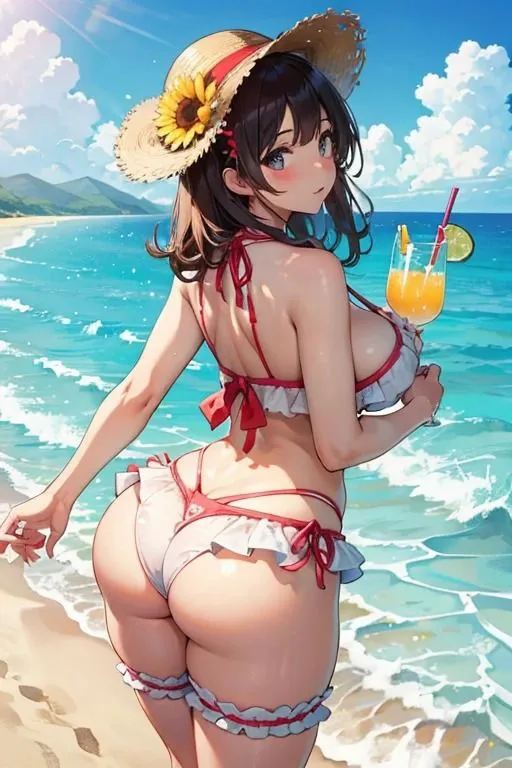 [AI dreamer]【30%OFF】真夏ビーチ催●水着美女写真集2 〜お尻中心CG集編〜