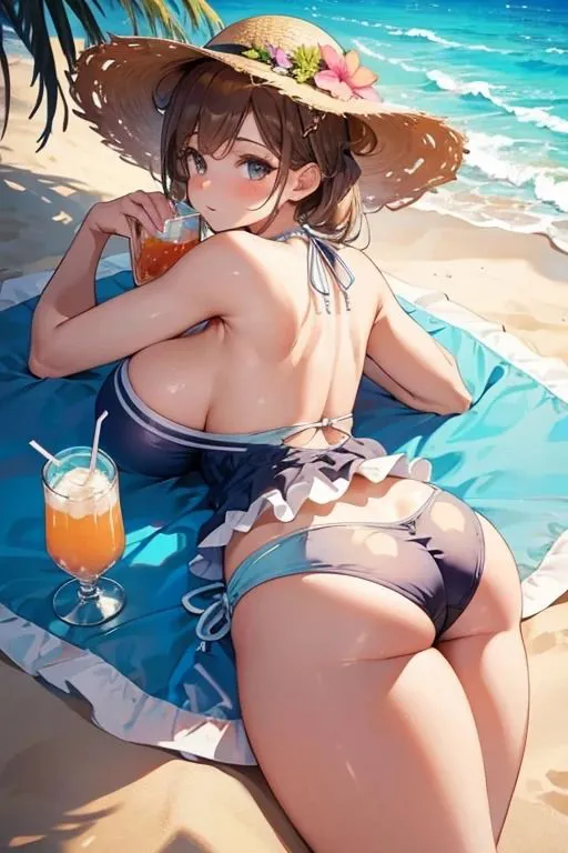 [AI dreamer]【30%OFF】真夏ビーチ催●水着美女写真集2 〜お尻中心CG集編〜