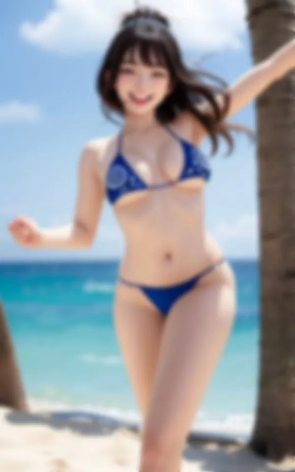 [AIハッピー]【90%OFF】えちえち水着で男を虜にする笑顔が可愛い淫乱美女