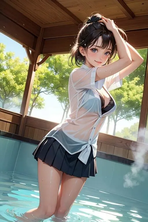 [AIバブみ]夏だ！海だ！プールだ！水辺の透けブラ女子