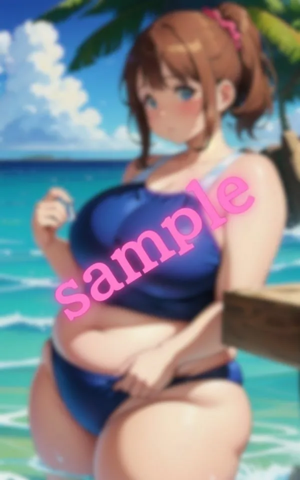 [AI部]【90%OFF】僕の夏休みの思い出・・太っている彼女と海デート