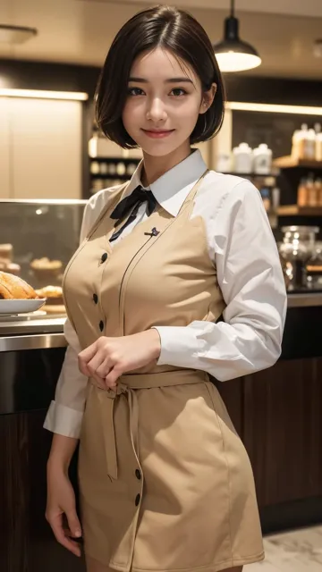 [AI GAL 24]スケスケカメラで美人なカフェ店員を撮影した結果