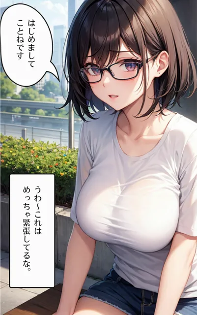 [ちぐはぐくりえいと]マッチングアプリで出会った陰キャ巨乳がえちえちだった件