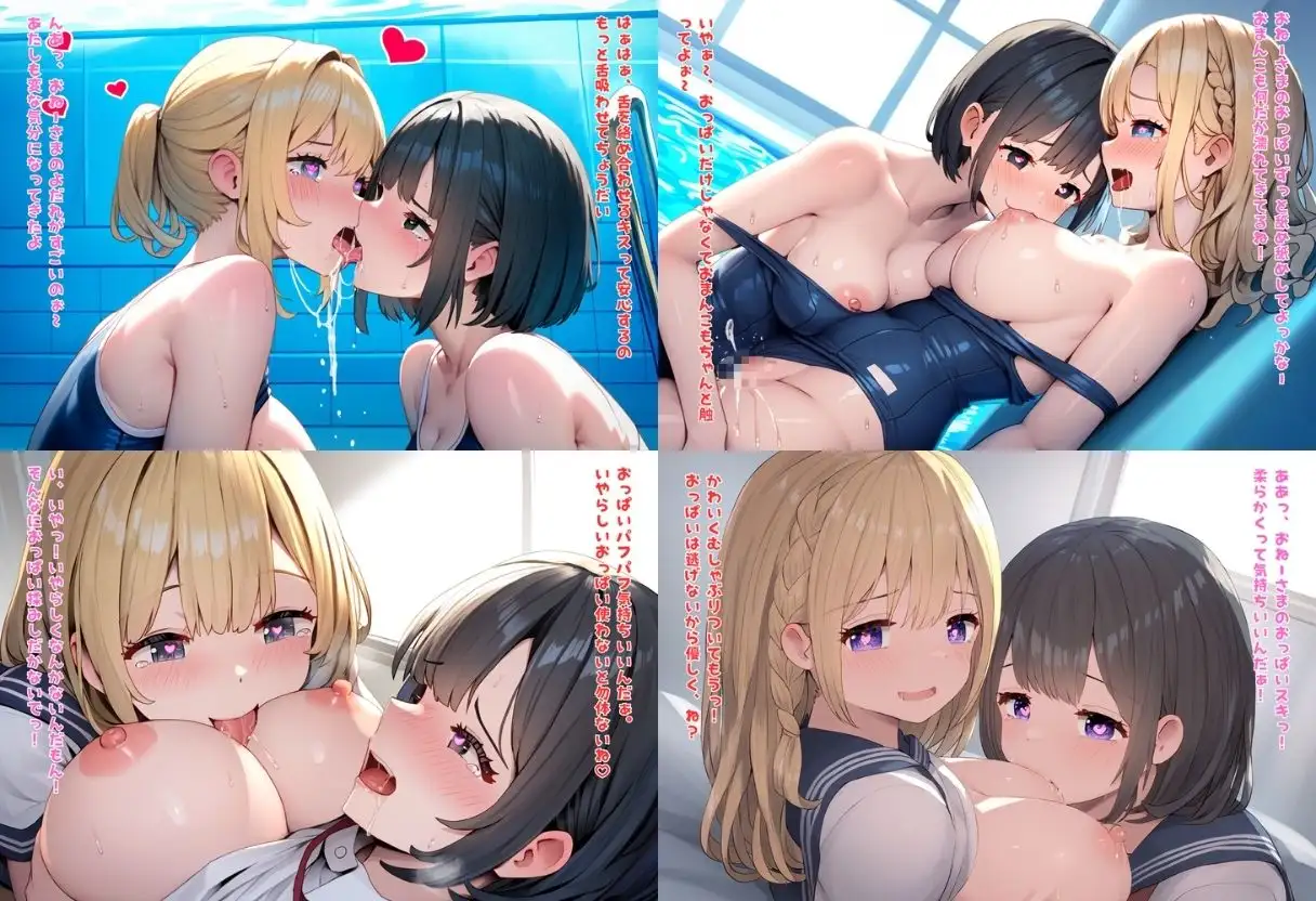 [しっぽ]レズギャルのJK百合化計画 『通学中のJK処女に痴○して性の初体験!』セリフ付き・200枚