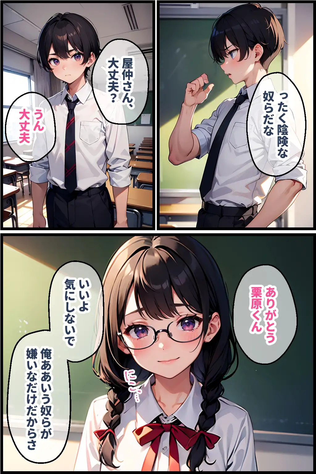 [官能マンガ]いじめから助けた地味娘からの誘いに乗ると…