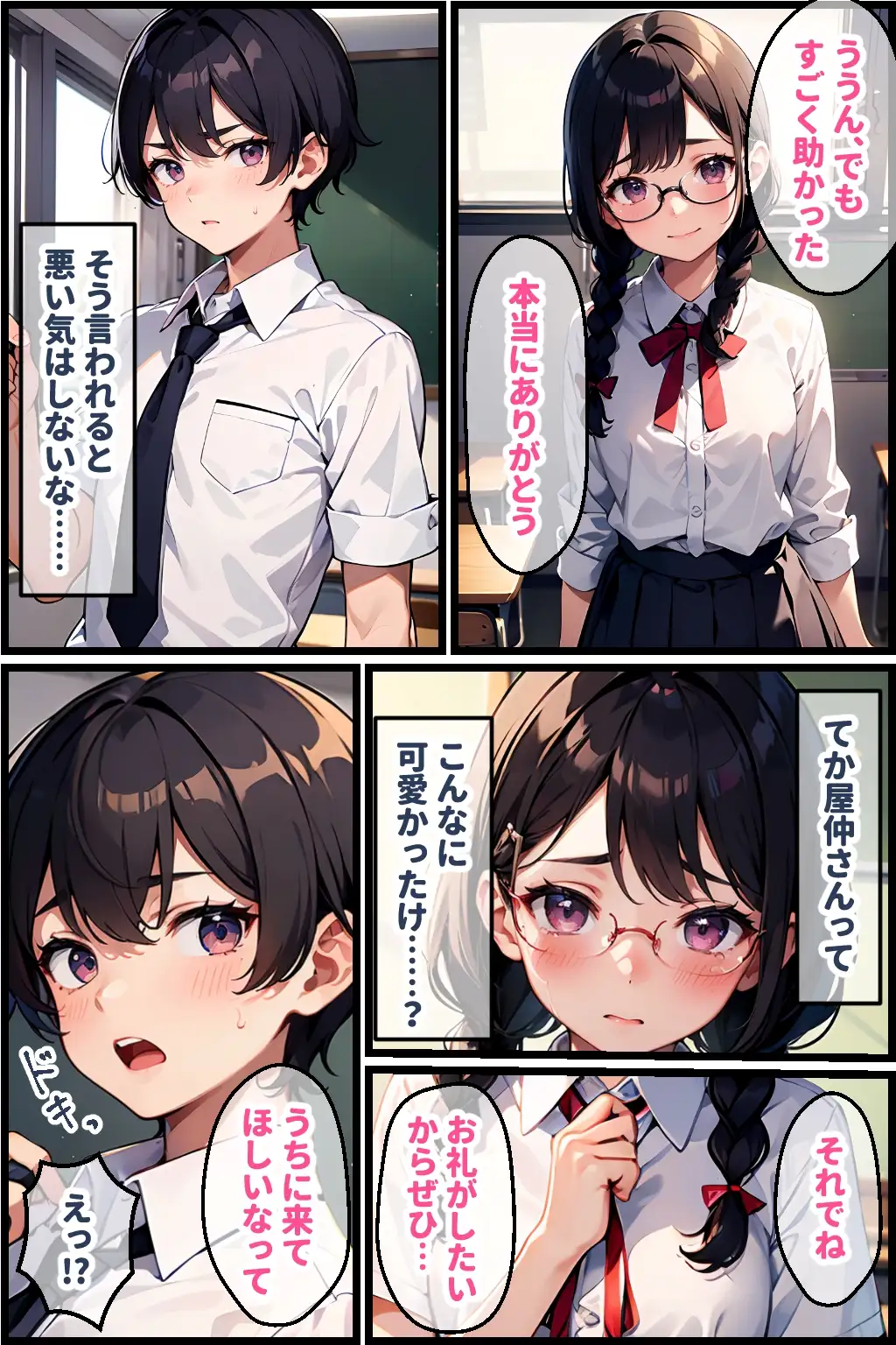 [官能マンガ]いじめから助けた地味娘からの誘いに乗ると…