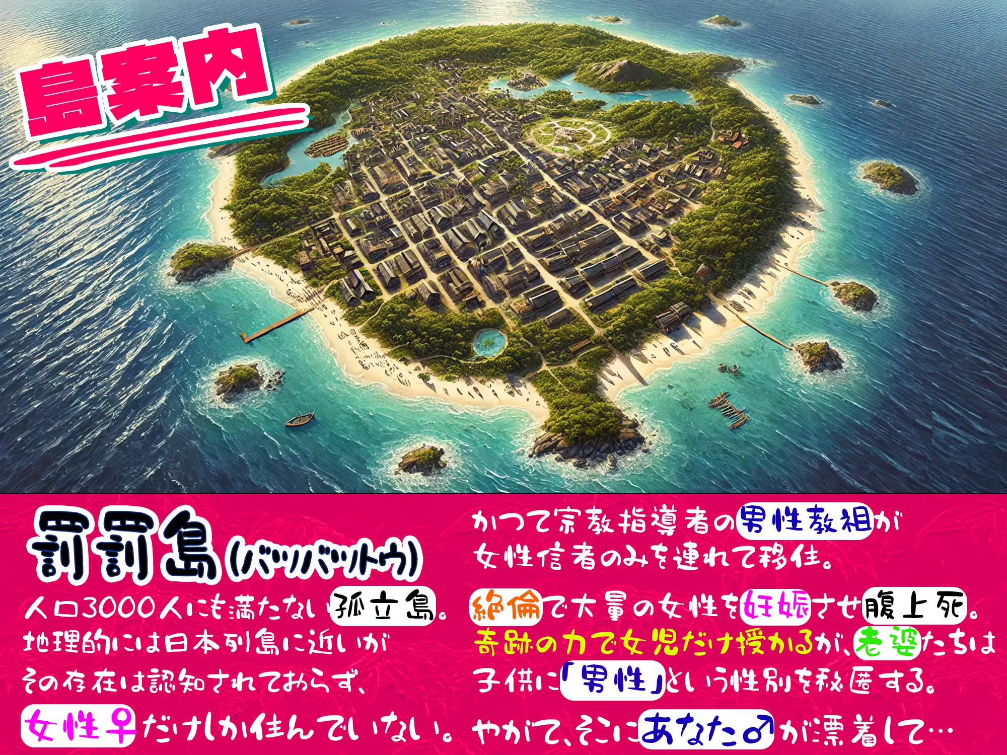 [青春堕ち]【♀だけの島】生まれて初めて男(キミ)を見た20歳のお姉さん ～『異性』に触れて理性が完全崩壊～