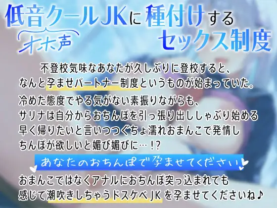 [しゅーてぃんぐすたぁ]孕ませパートナー_低音クールJKとドスケベ子作りおまんこ性活