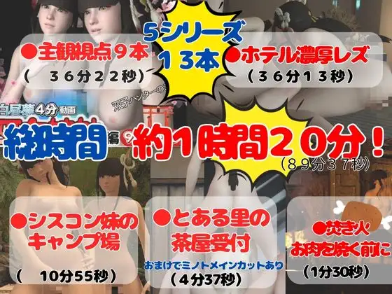 [パラレル]【総集編】美人巫女姉妹ヒノエミノトで動画13本、モンスターハンティングでライズしよ超お得セットパック【双子受付嬢3D動画】