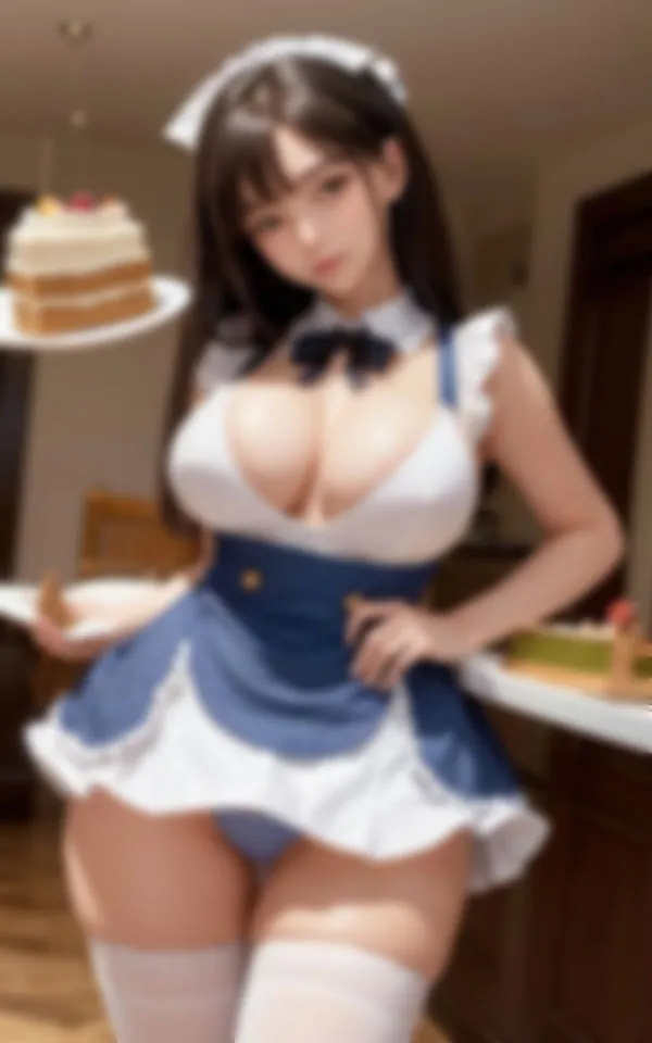 [AIの悪戯]エッチなサービスが大好きな新人巨乳ウエイトレス画像集