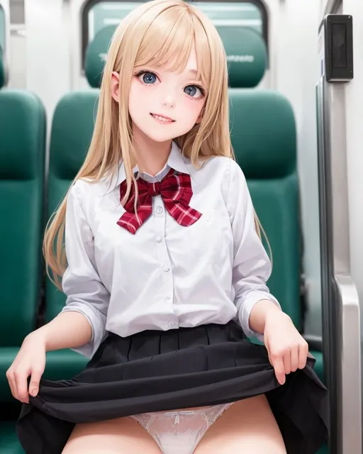 [AI専門]電車の中でパンツを見せつけるブームになった世界