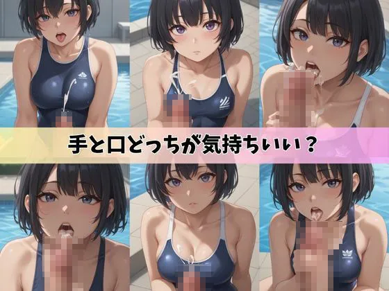 [JKギャル出版]スク水女子校生のフェラと手コキ全集