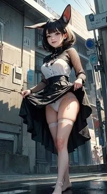 [kakikomiai]パンチラするバニーガール