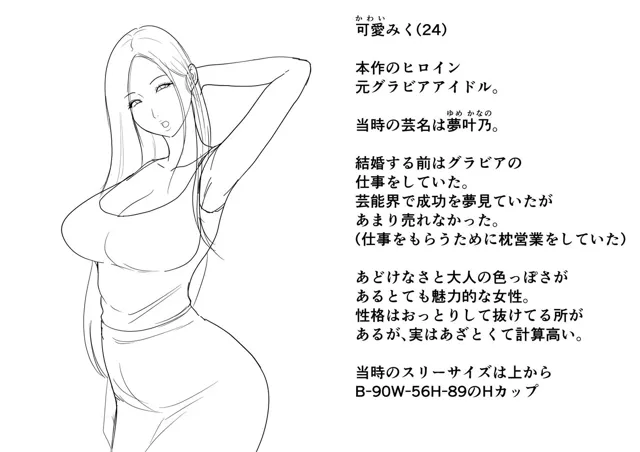 [暗井燈里]元巨乳グラドルの若妻が管理人のオヤジにハメられるはなし 前編