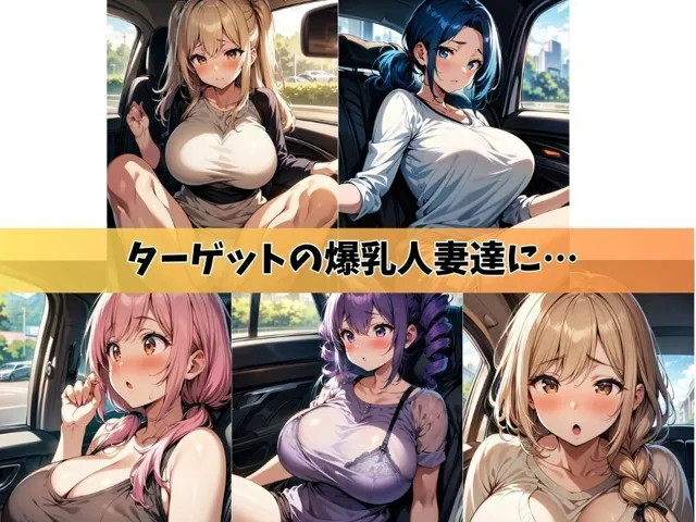 [J Butterfly]【50%OFF】5人の爆乳人妻と車で密会してカーセックスする日々＃1