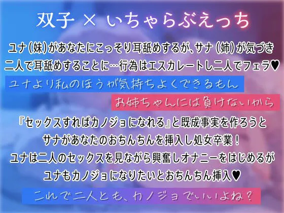 [しゅーてぃんぐすたぁ]あなたのことが大好きな双子処女JKと甘イチャダブルおまんこえっち〜今日から二人がカノジョ〜