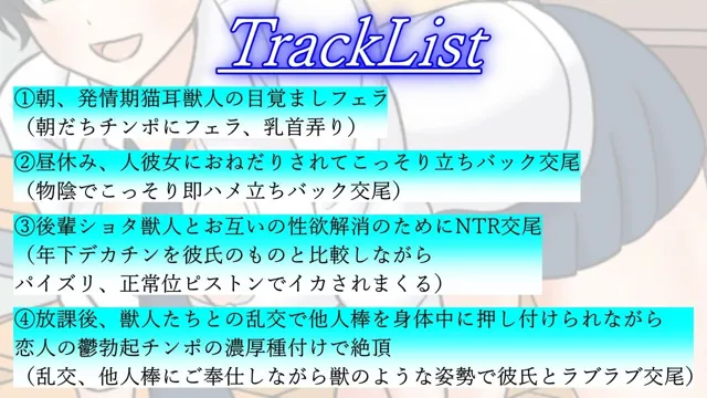 [くーるぼーいっす]【90%OFF】発情期ボーイッシュ猫獣人とのラブラブ時々NTRな一日〜性欲処理のため僕以外のオスの肉棒を咥えこむクールな彼女と鬱勃起が止まらない僕〜