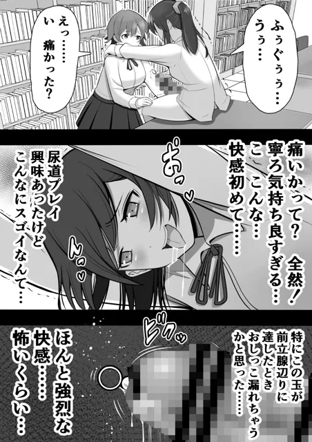 [12コ]ふたなり図書委員が♀好き後輩にチンポをおもちゃにされるも性欲が強すぎて…