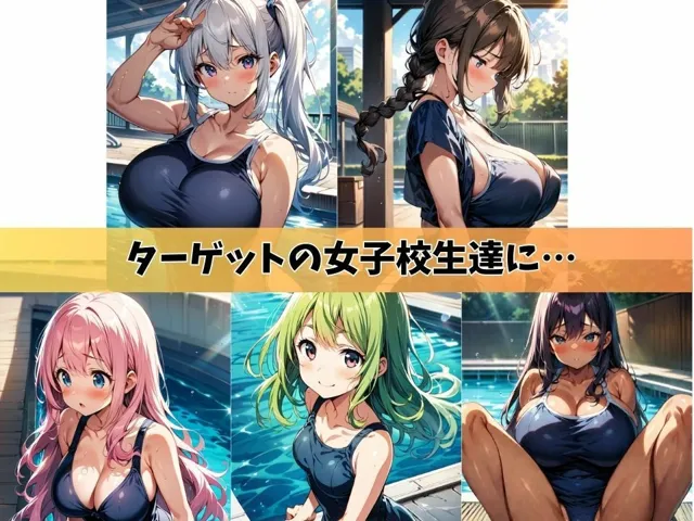 [J Butterfly]【50%OFF】5人の女子校生とプールサイドでスク水セックスしました＃1