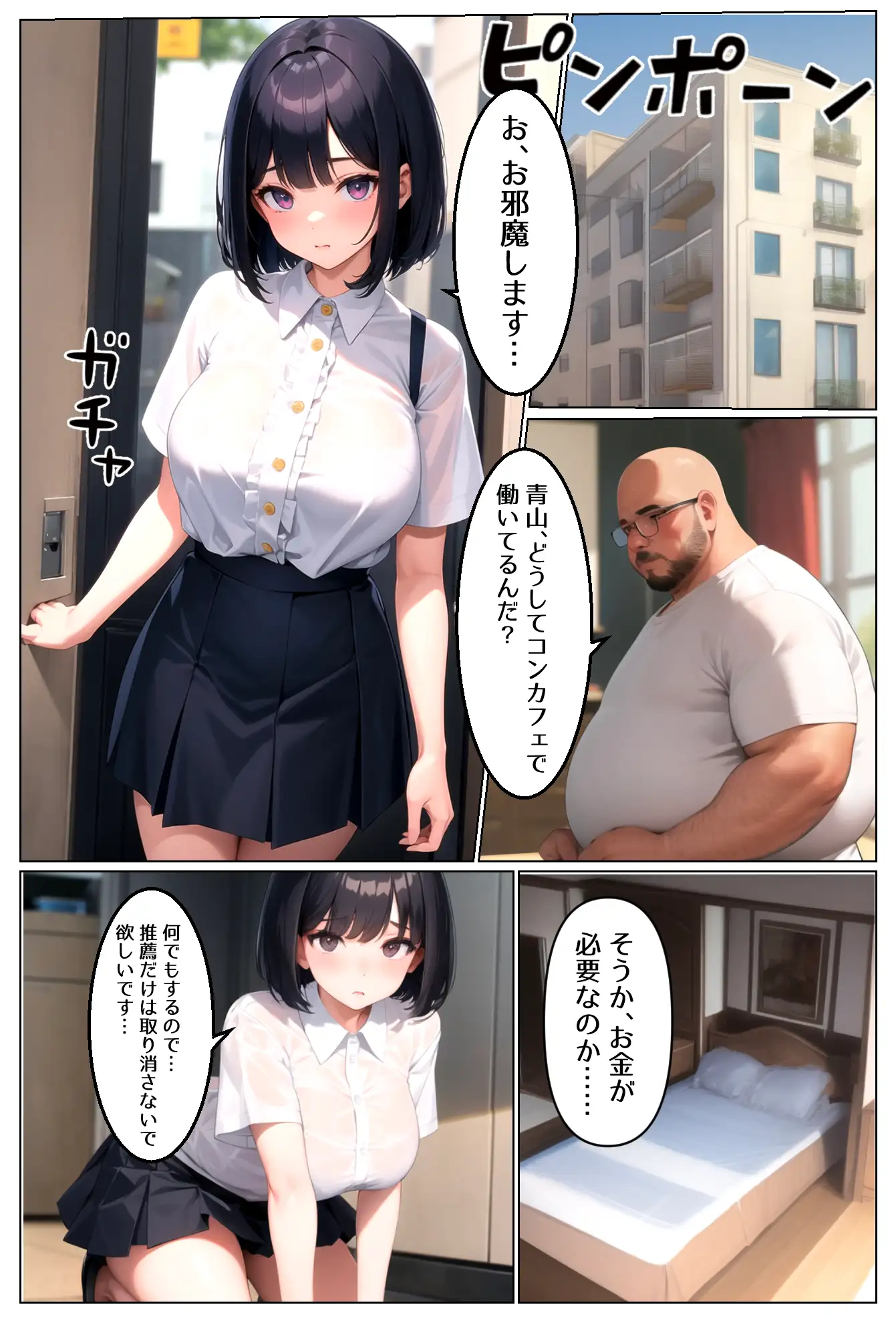 [ぱおーん書房]ウチの生徒がコンカフェで働いていたので問い詰めてセックスしてみた