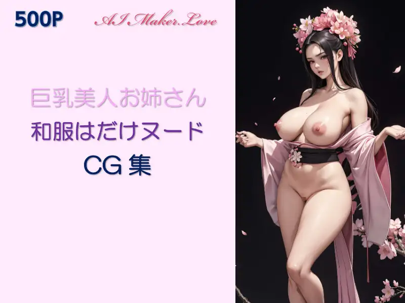 [AI Maker.Love]巨乳美人お姉さん 和服はだけヌードCG集